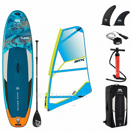 Zestaw WindSUP AQUA MARINA BLADE 10'6 + pędnik - pompowany paddleboard, windsurfing