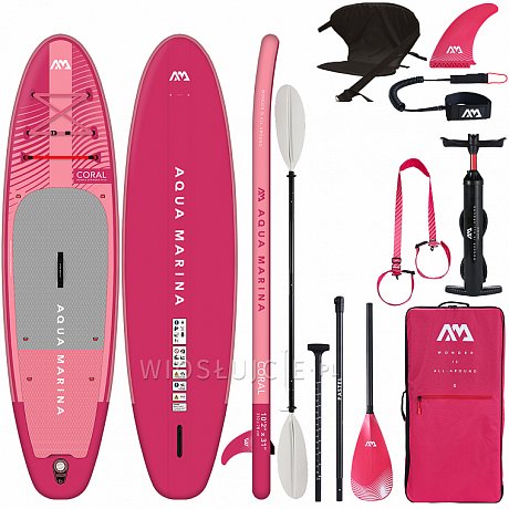 Deska SUP AQUA MARINA CORAL 10'2 Raspberry model 2023 - pompowany paddleboard