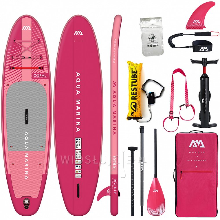 Paddleboard AQUA MARINA CORAL 10'2 malinová model 2023