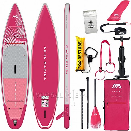 Deska SUP AQUA MARINA CORAL TOURING 11'6" Raspberry model 2023 - pompowany paddleboard