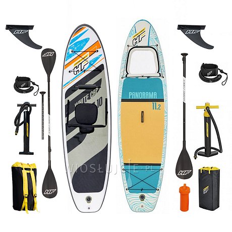 ZESTAW 2 DESEK SUP - HYDRO FORCE WHITE CAP + PANORAMA -  Rodzinny zestaw pompowanych desek SUP