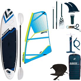 Komplet windsurfingowy COMBO GLADIATOR WindSUP 10'7 z pędnikiem STX - pompowany paddleboard, windsurfing, kajak (594342)