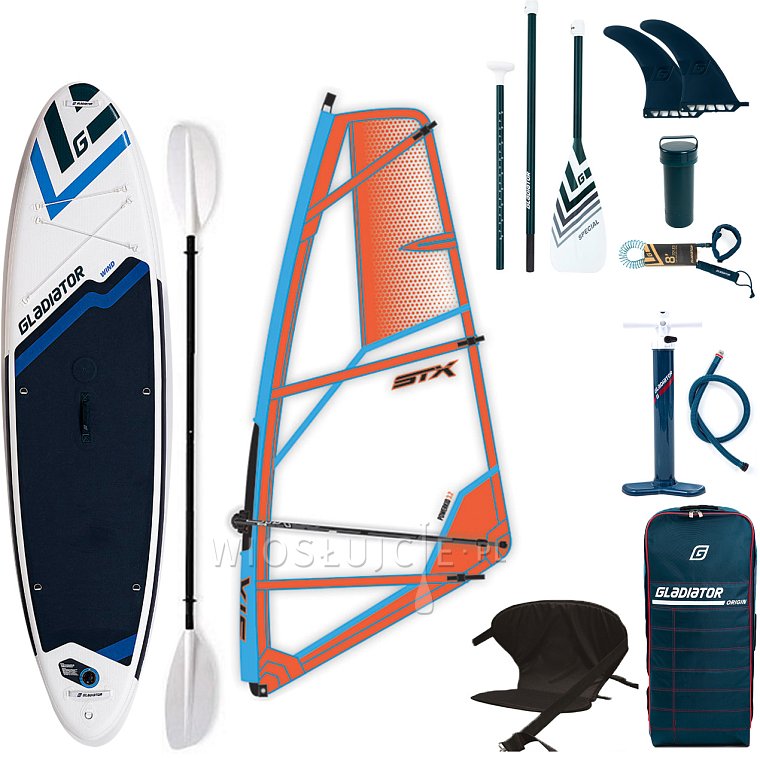 Paddleboard GLADIATOR WindSUP 10'7  komplet s plachtou - nafukovací paddleboard, windsurfing i kajak