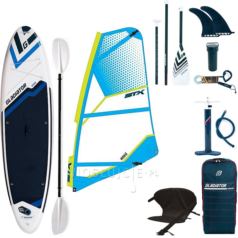 Paddleboard GLADIATOR WindSUP 10'7  komplet s plachtou - nafukovací paddleboard, windsurfing i kajak