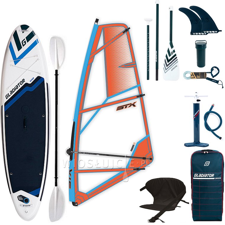 Paddleboard GLADIATOR WindSUP 10'7  komplet s plachtou - nafukovací paddleboard, windsurfing i kajak