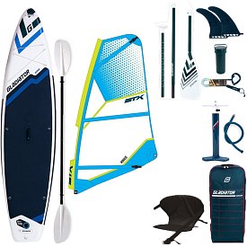 Komplet windsurfingowy COMBO GLADIATOR WindSUP 11'6 z pędnikiem STX - pompowany paddleboard, windsurfing, kajak (594861)