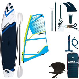 Komplet windsurfingowy COMBO GLADIATOR WindSUP 11'6 z pędnikiem STX - pompowany paddleboard, windsurfing, kajak (594861)