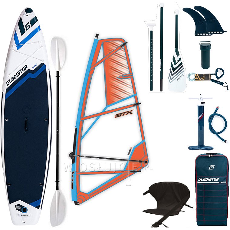 Paddleboard GLADIATOR WindSUP 11'6  komplet s plachtou - nafukovací paddleboard, windsurfing i kajak