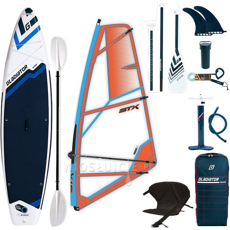 Paddleboard GLADIATOR WindSUP 11'6  komplet s plachtou - nafukovací paddleboard, windsurfing i kajak