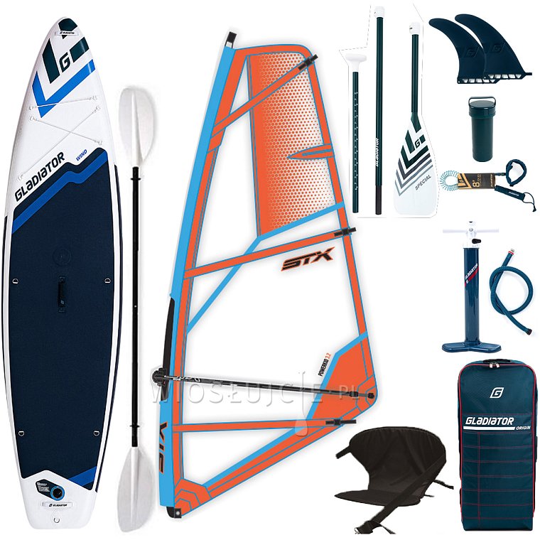 Paddleboard GLADIATOR WindSUP 11'6  komplet s plachtou - nafukovací paddleboard, windsurfing i kajak