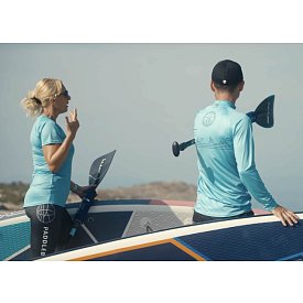 Koszulka męska lycra PADDLEBOARDING LIGHT BLUE - długi rękaw