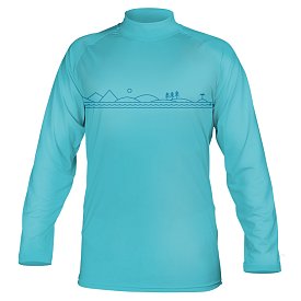 Koszulka męska lycra PADDLEBOARDING LIGHT BLUE - długi rękaw