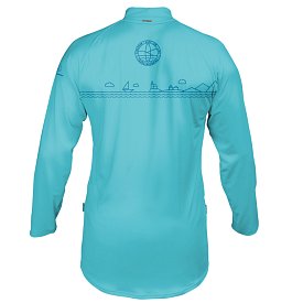 Koszulka męska lycra PADDLEBOARDING LIGHT BLUE - długi rękaw