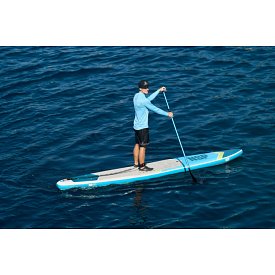 Koszulka męska lycra PADDLEBOARDING LIGHT BLUE - długi rękaw