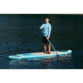 Koszulka męska lycra PADDLEBOARDING LIGHT BLUE - długi rękaw