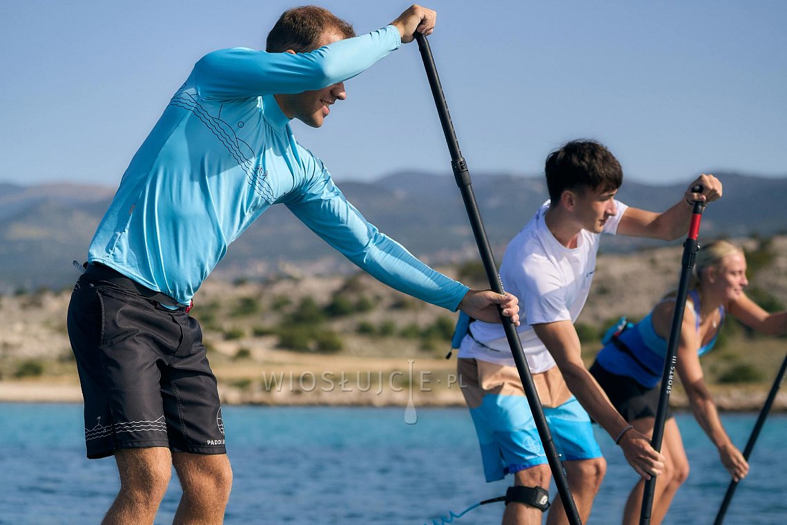 Koszulka męska lycra PADDLEBOARDING LIGHT BLUE - długi rękaw