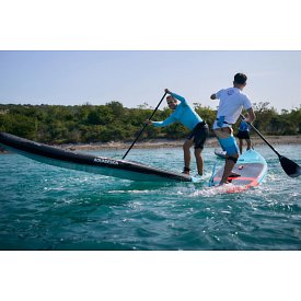 Koszulka męska lycra PADDLEBOARDING LIGHT BLUE - długi rękaw