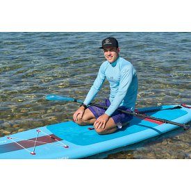 Koszulka męska lycra PADDLEBOARDING LIGHT BLUE - długi rękaw