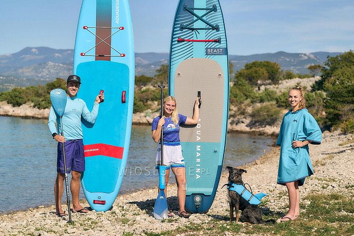 Koszulka męska lycra PADDLEBOARDING LIGHT BLUE - długi rękaw