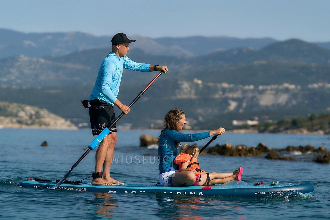 Koszulka męska lycra PADDLEBOARDING LIGHT BLUE - długi rękaw