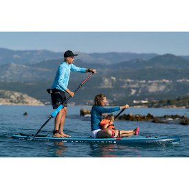 Koszulka męska lycra PADDLEBOARDING LIGHT BLUE - długi rękaw