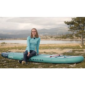 Koszulka damska lycra PADDLEBOARDING LIGHT BLUE - długi rękaw