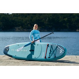 Koszulka damska lycra PADDLEBOARDING LIGHT BLUE - długi rękaw