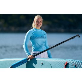 Koszulka damska lycra PADDLEBOARDING LIGHT BLUE - długi rękaw