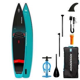 Deska SUP AQUADESIGN Air Swift 12'6 z wiosłem - pompowany paddleboard