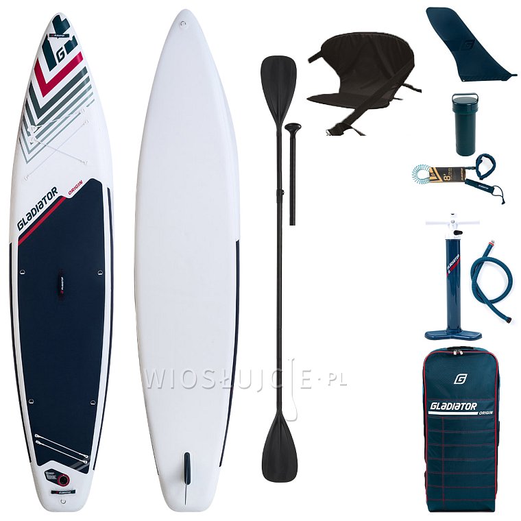 Deska SUP GLADIATOR ORIGIN 12'6 SPORT SC COMBO z wiosłem laminatowym - pompowany paddleboard S22/S23 (594069)