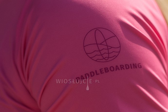 Koszulka damska lycra PADDLEBOARDING PINK - krótki rękaw