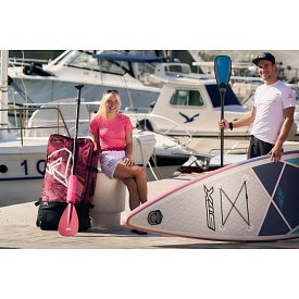 Koszulka damska lycra PADDLEBOARDING PINK - krótki rękaw