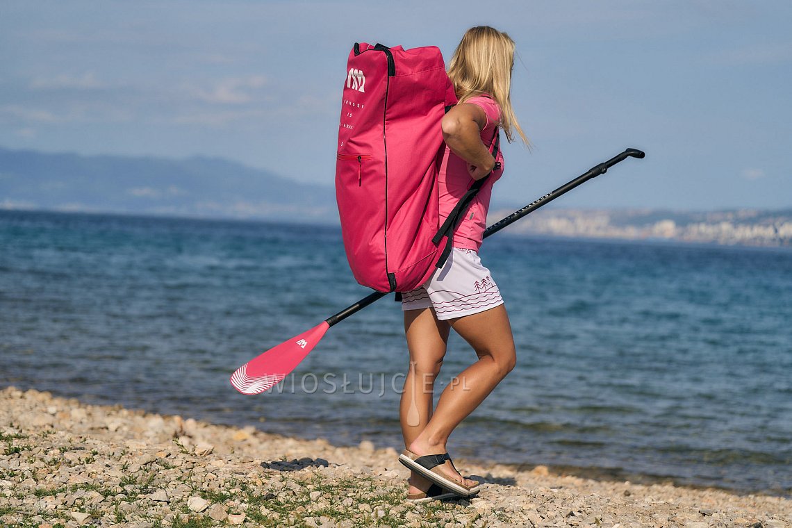 Koszulka damska lycra PADDLEBOARDING PINK - krótki rękaw