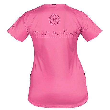 Koszulka damska lycra PADDLEBOARDING PINK - krótki rękaw