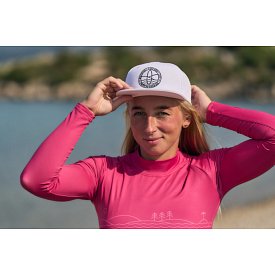 Koszulka damska lycra PADDLEBOARDING DARK PINK - długi rękaw