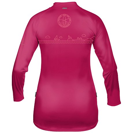 Koszulka damska lycra PADDLEBOARDING DARK PINK - długi rękaw