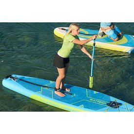 Koszulka damska lycra PADDLEBOARDING NEON GREEN - krótki rękaw