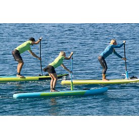 Koszulka damska lycra PADDLEBOARDING NEON GREEN - krótki rękaw