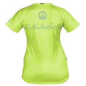 Koszulka damska lycra PADDLEBOARDING NEON GREEN - krótki rękaw