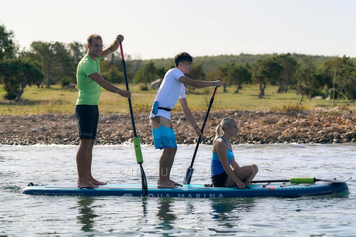 Koszulka męska lycra PADDLEBOARDING NEON GREEN - krótki rękaw