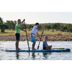 Koszulka męska lycra PADDLEBOARDING NEON GREEN - krótki rękaw