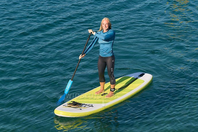 Koszulka damska lycra PADDLEBOARDING PETROL - długi rękaw