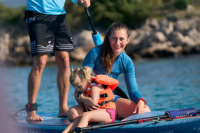 Koszulka damska lycra PADDLEBOARDING PETROL - długi rękaw