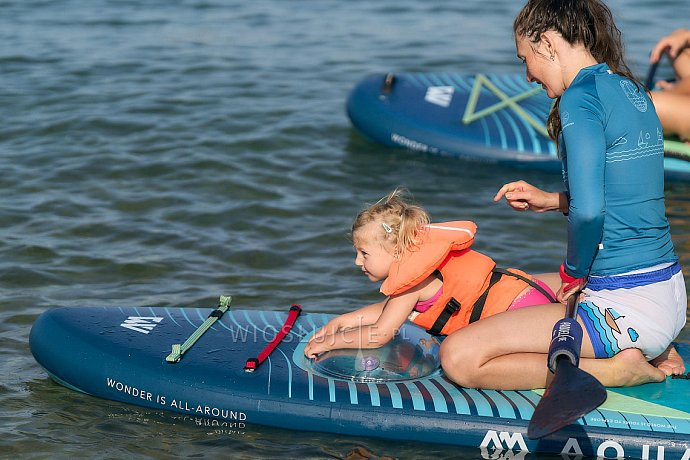 Koszulka damska lycra PADDLEBOARDING PETROL - długi rękaw