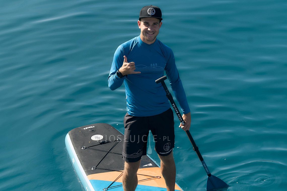 Koszulka męska lycra PADDLEBOARDING PETROL - długi rękaw