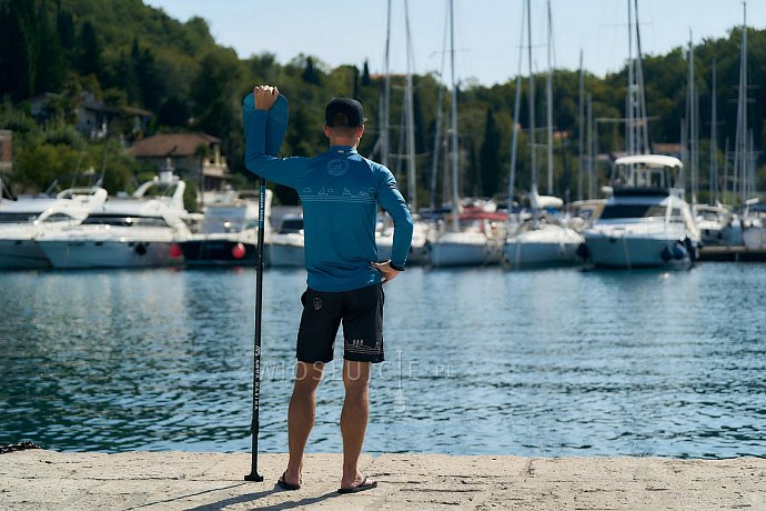 Koszulka męska lycra PADDLEBOARDING PETROL - długi rękaw