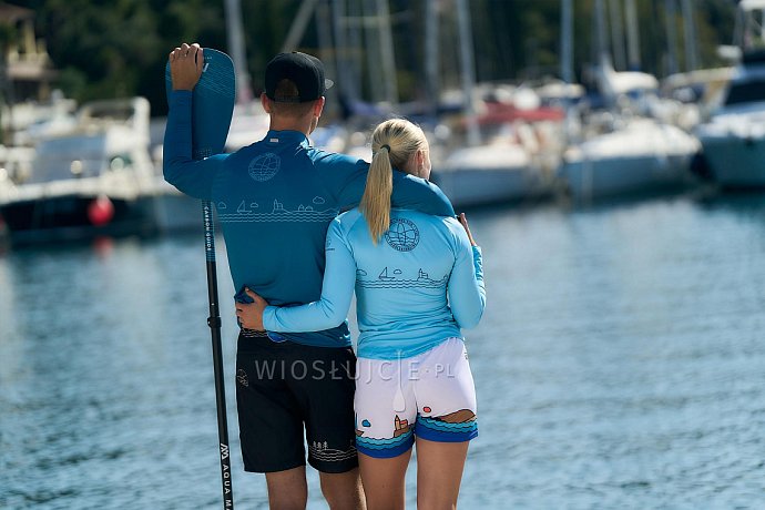 Koszulka męska lycra PADDLEBOARDING PETROL - długi rękaw