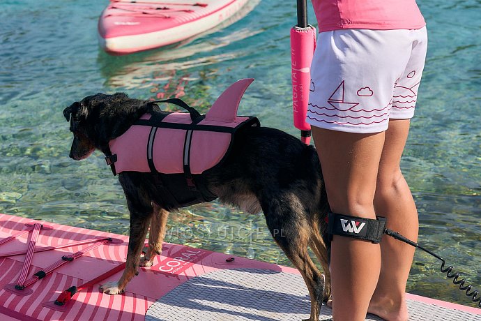 Spodenki damskie PADDLEBOARDING PINK - luźny krój