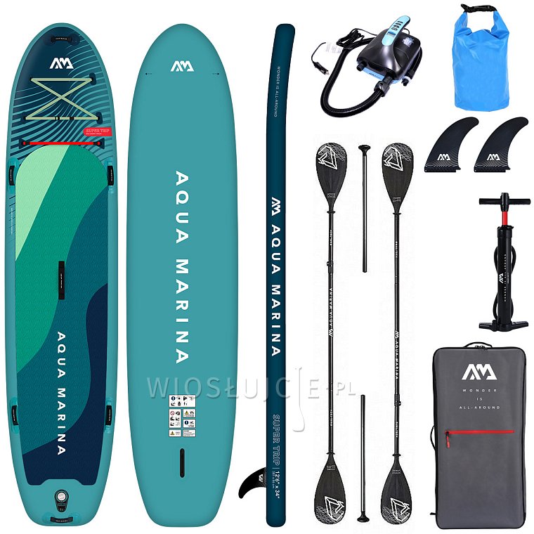 Deska SUP AQUA MARINA Super Trip 12'6 - pompowany paddleboard dla dwóch osób model 2024
