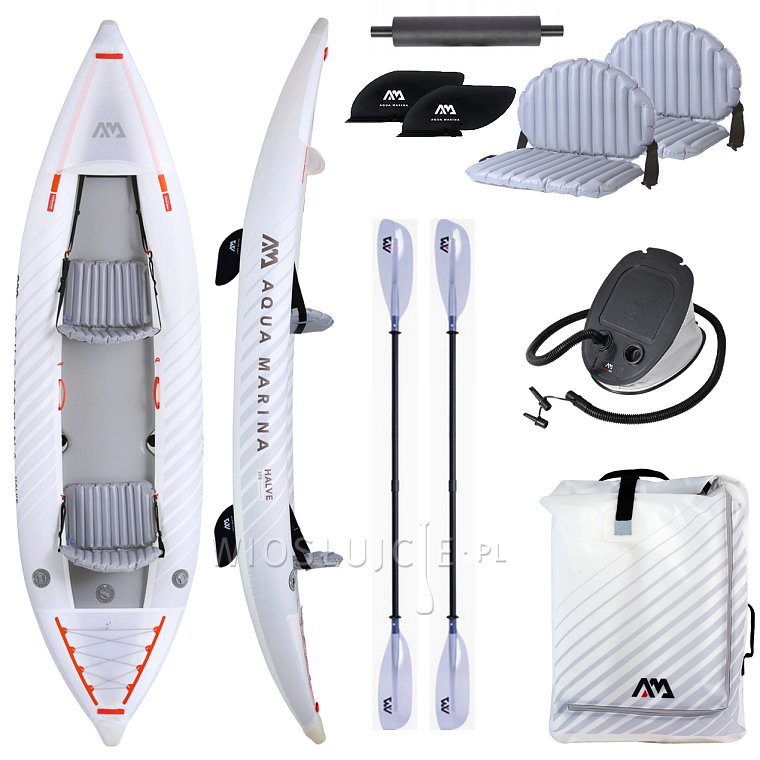 Pompowany kajak AQUA MARINA HALVE - jedno- dwuosobowy, packayak - model 2024
